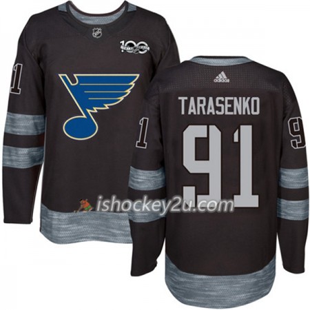 Mænd NHL St. Louis Blues Trøje Vladimir Tarasenko 91 1917-2017 100th Anniversary Adidas Sort Authentic